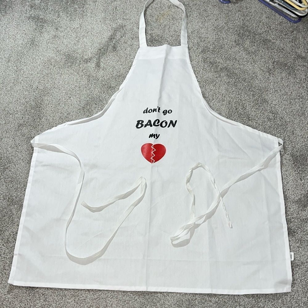 New Chef Apron Cooking Show Don’t go Bacon my ❤️ Heart Kitchen Special Pig Lover